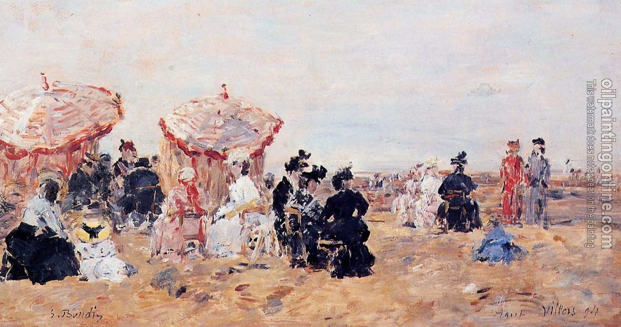 Boudin, Eugene - Villers, Beach Scene